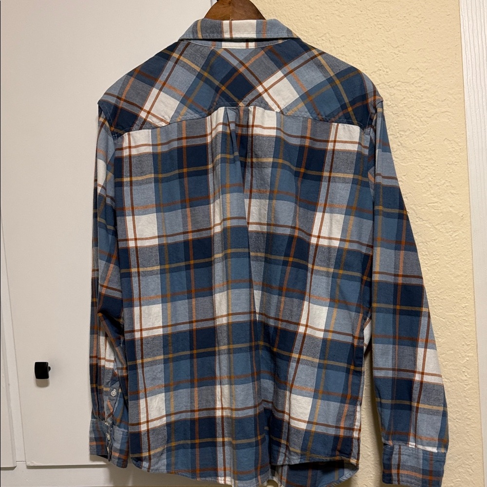 J. Crew Blue and White Plaid Button Down Shirt - Picture 5 of 5